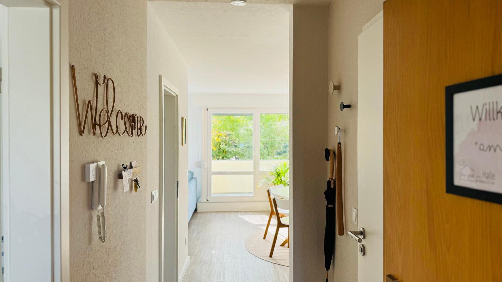 Fewo Am Park - 4P, Boxspringbett, Balkon, Smarttv, Gesundbrunnen, Familienfreundlich Halle  Exterior photo